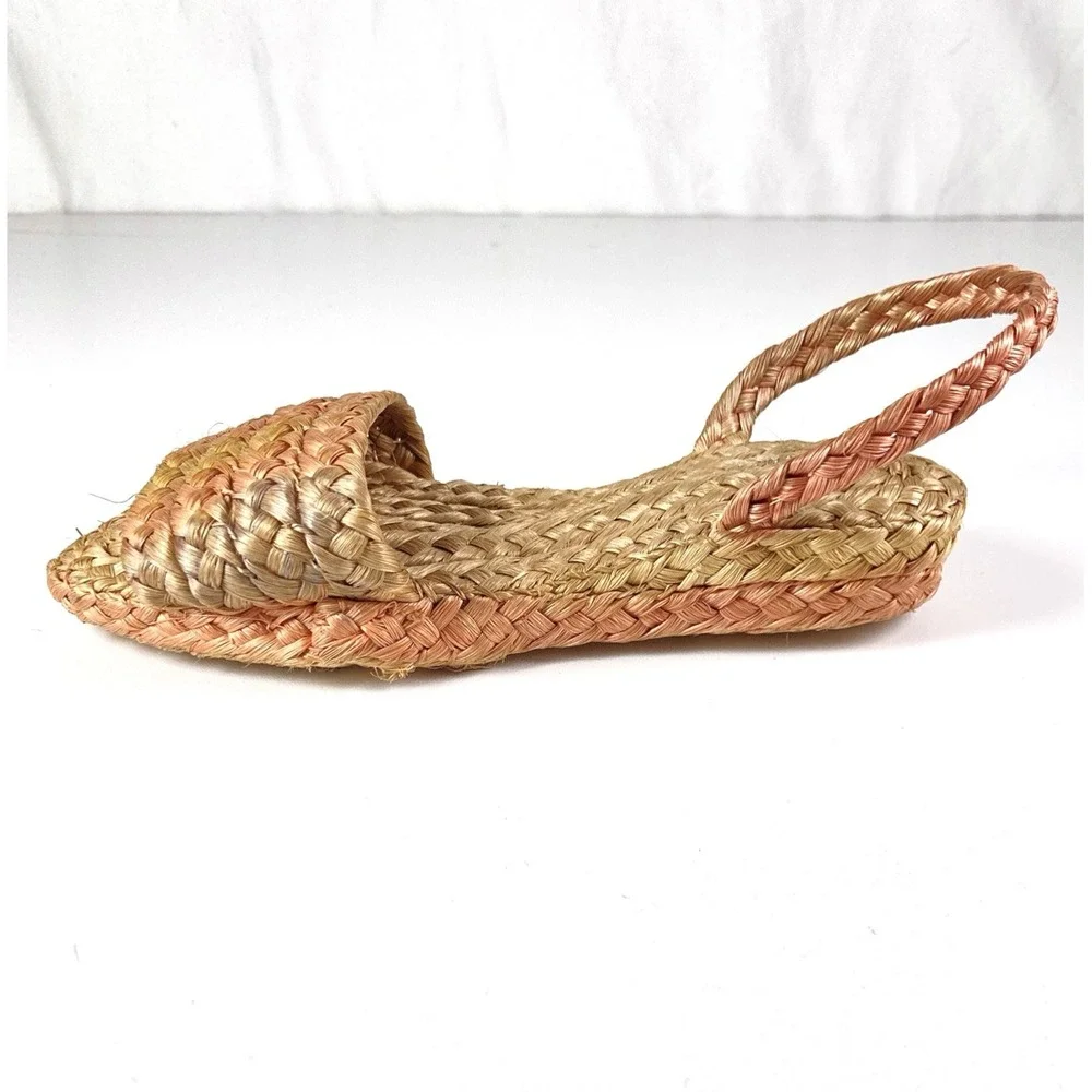 Raffia Hand Woven Straw Resortwear Handmade Island Luau Wedding Sandals Girls 8